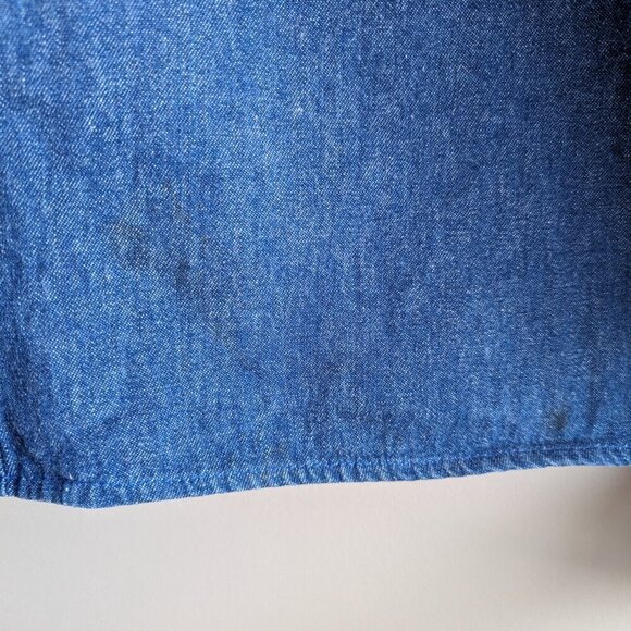 Vintage Info Denim Button Down Denim Top - Picture 5 of 6
